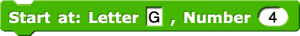 Start at Letter (G), Number (4)